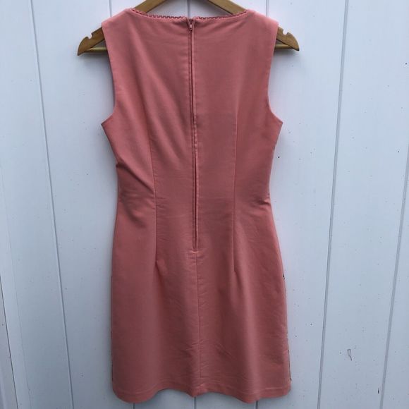 Vtg Jodi Kristopher Pink Dress Sheath Floral Embroidered 90s Sleeveless Size 5/6 - Picture 8 of 9